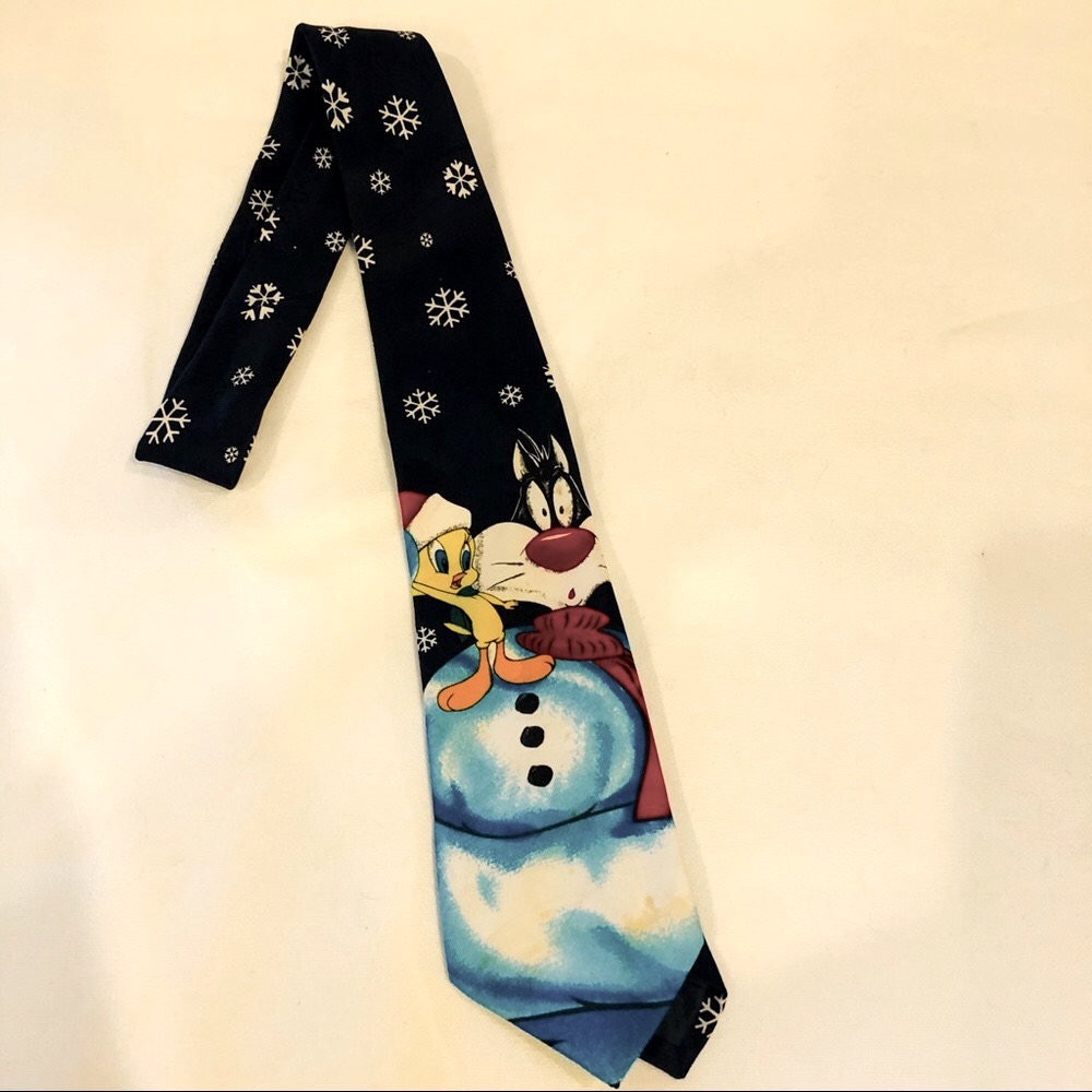Vintage Looney Tunes Tie 1996 Tweety Sylvester 1996 Vtg